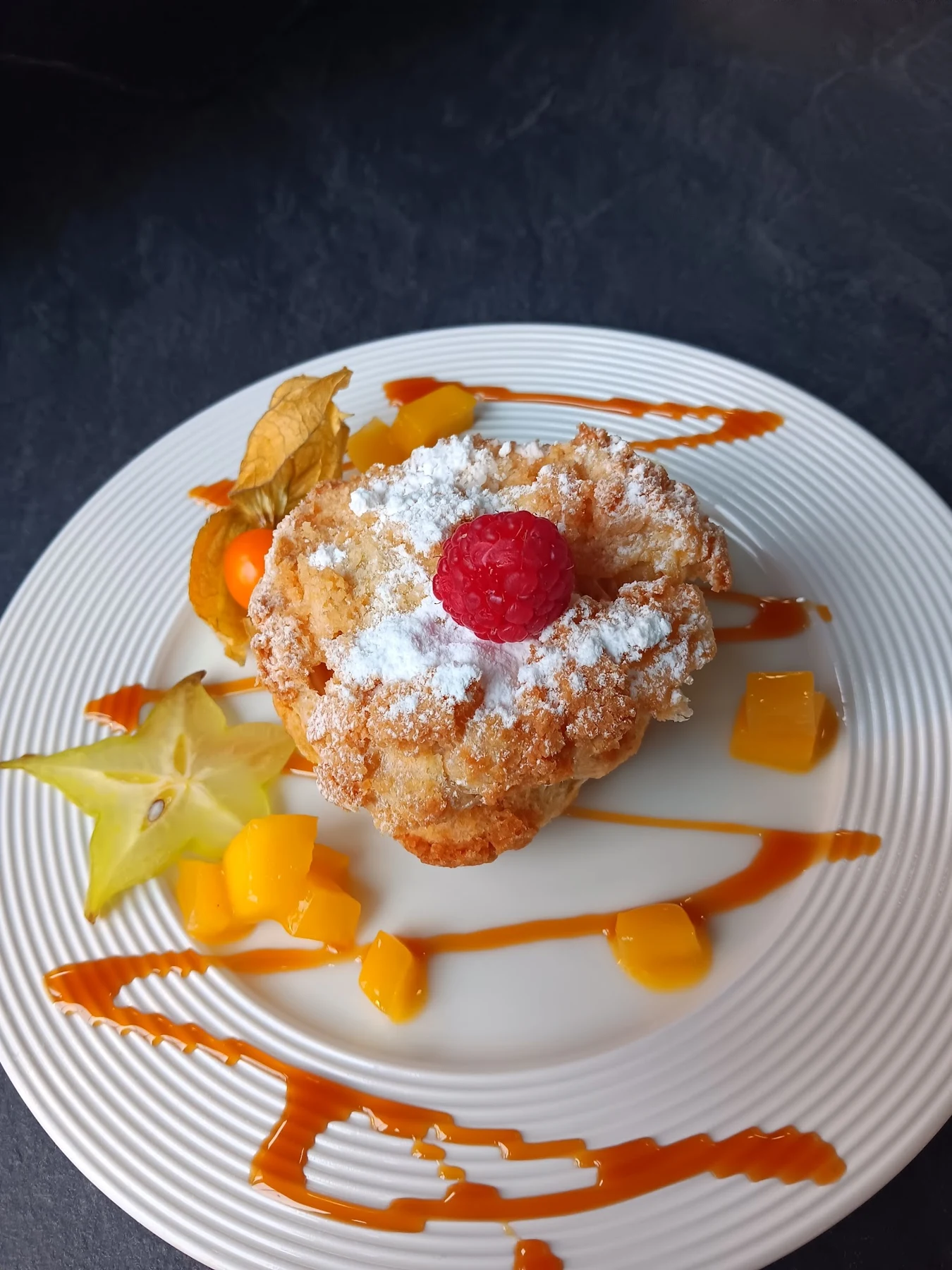 Dessert à la mangue (photo Le Bistrot)